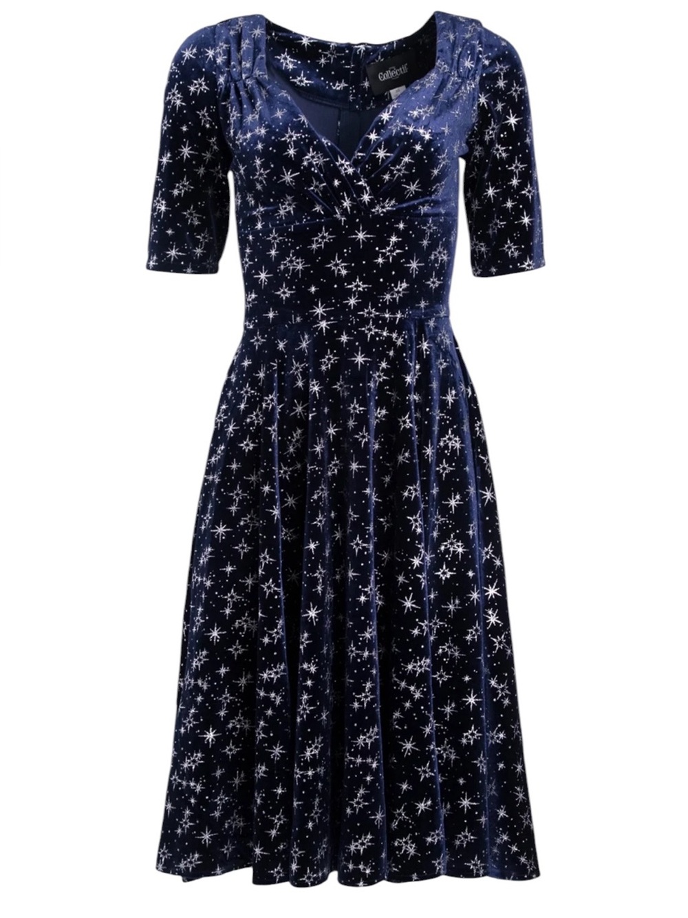 Collectif Trixie Velvet Sparkle Doll Dress Size XS Whimsy Celestial